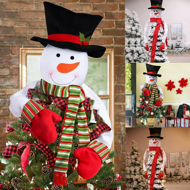Snowman Decoration Christmas Tree Topper Holiday Decor Xmas Party Ornament New